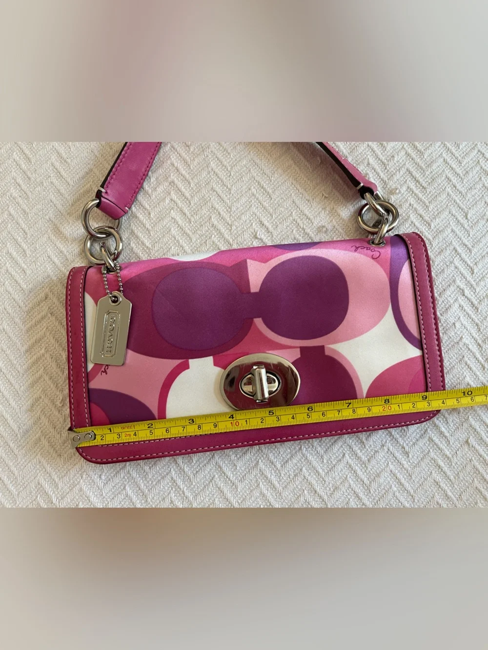 Coach Y2K Pink Optic Satin Bag